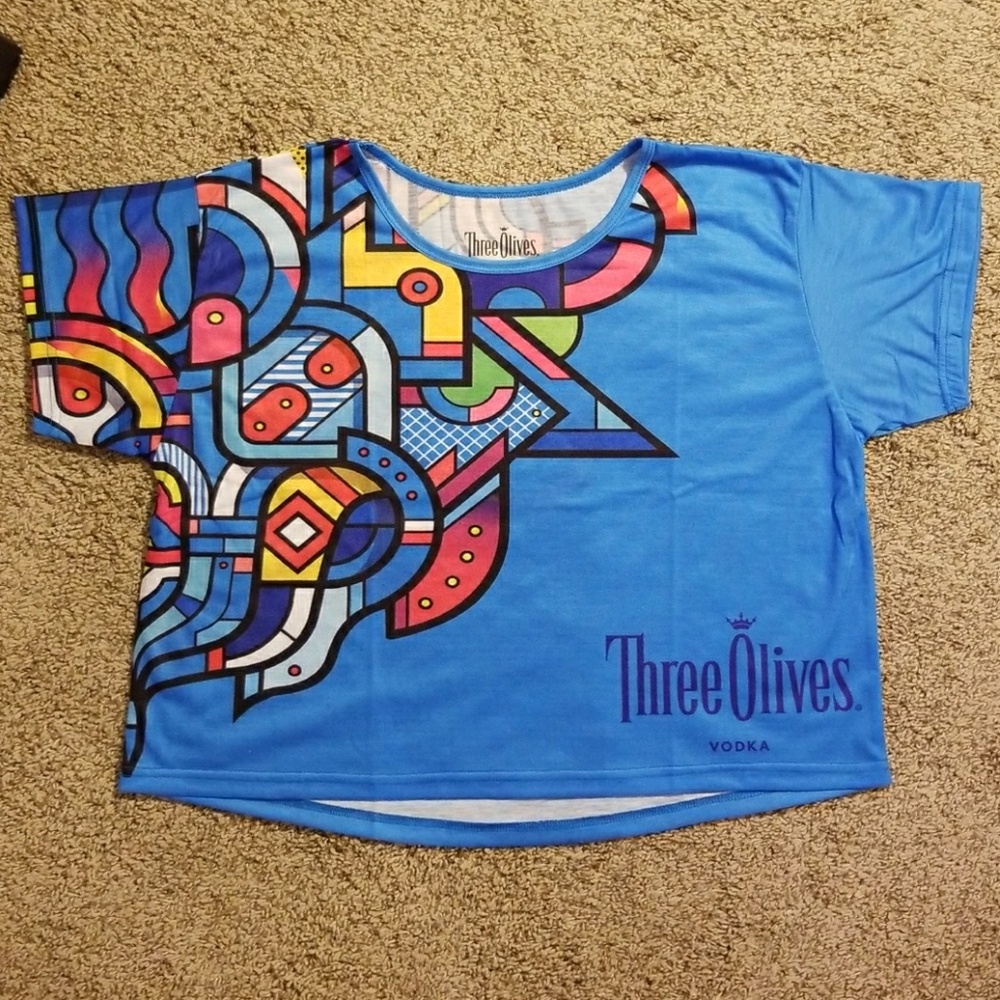 Crop Top Geometric Colorful